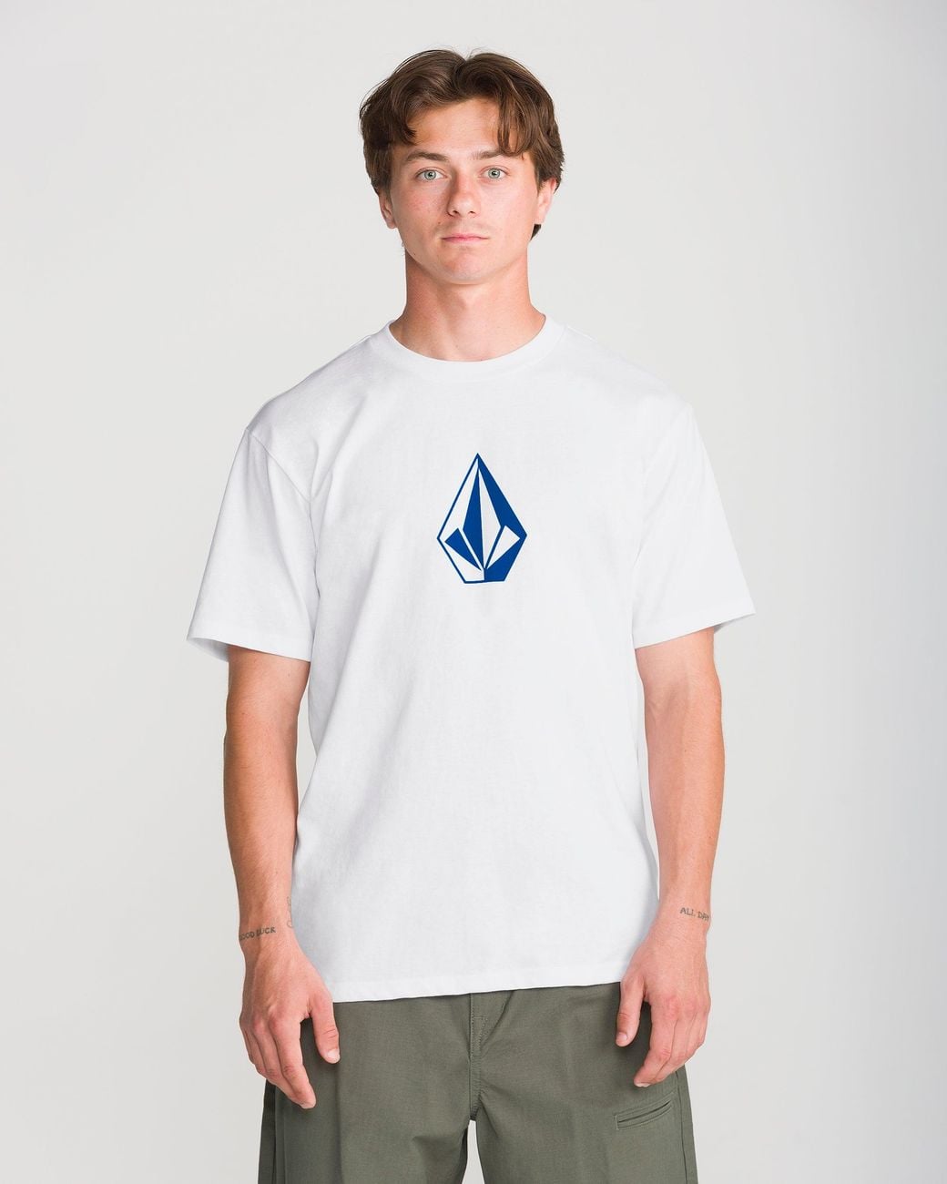 Volcom White Full Stone Short Sleeve Tee for men