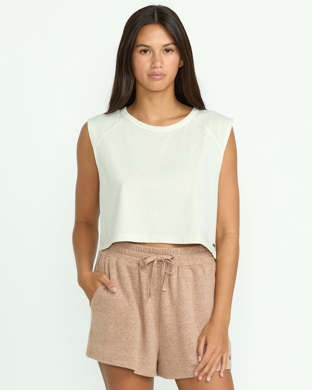 Volcom White Lil Muscle Tank