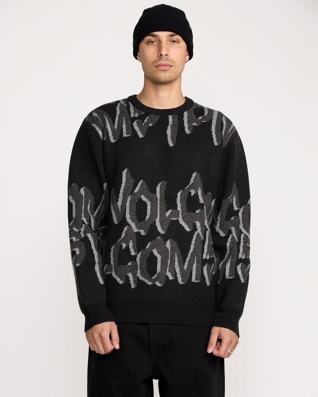 Volcom Black Stone Jacquard Sweater for men