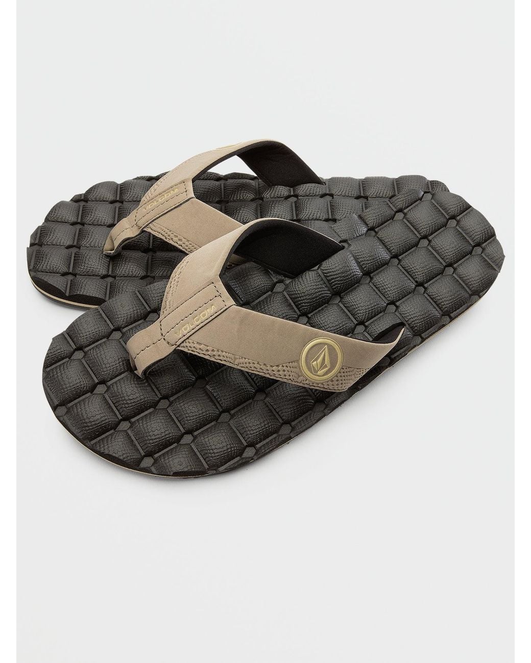 Volcom Black Recliner Sandals for men