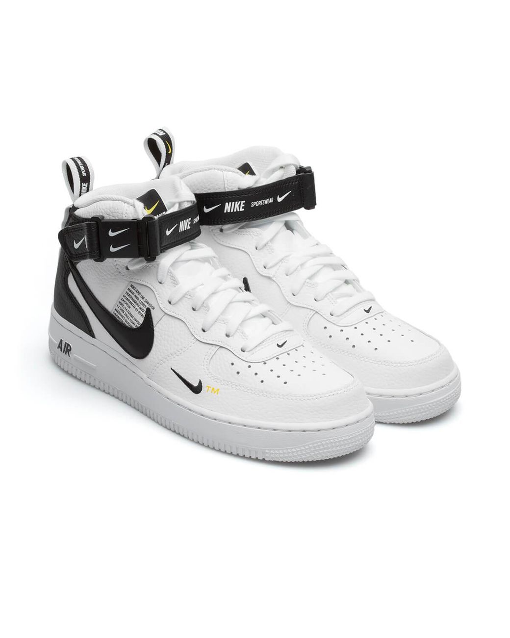 Nike Leather Air Force 1 07 Mid Lv8 Men's Shoe in White for Men | Lyst