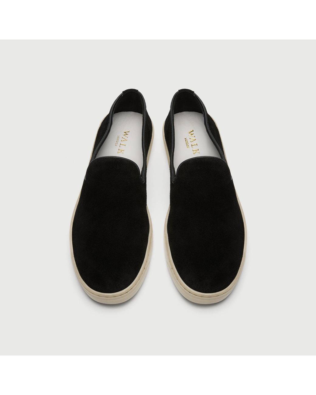 Walk London Black Palermo Slip On for men