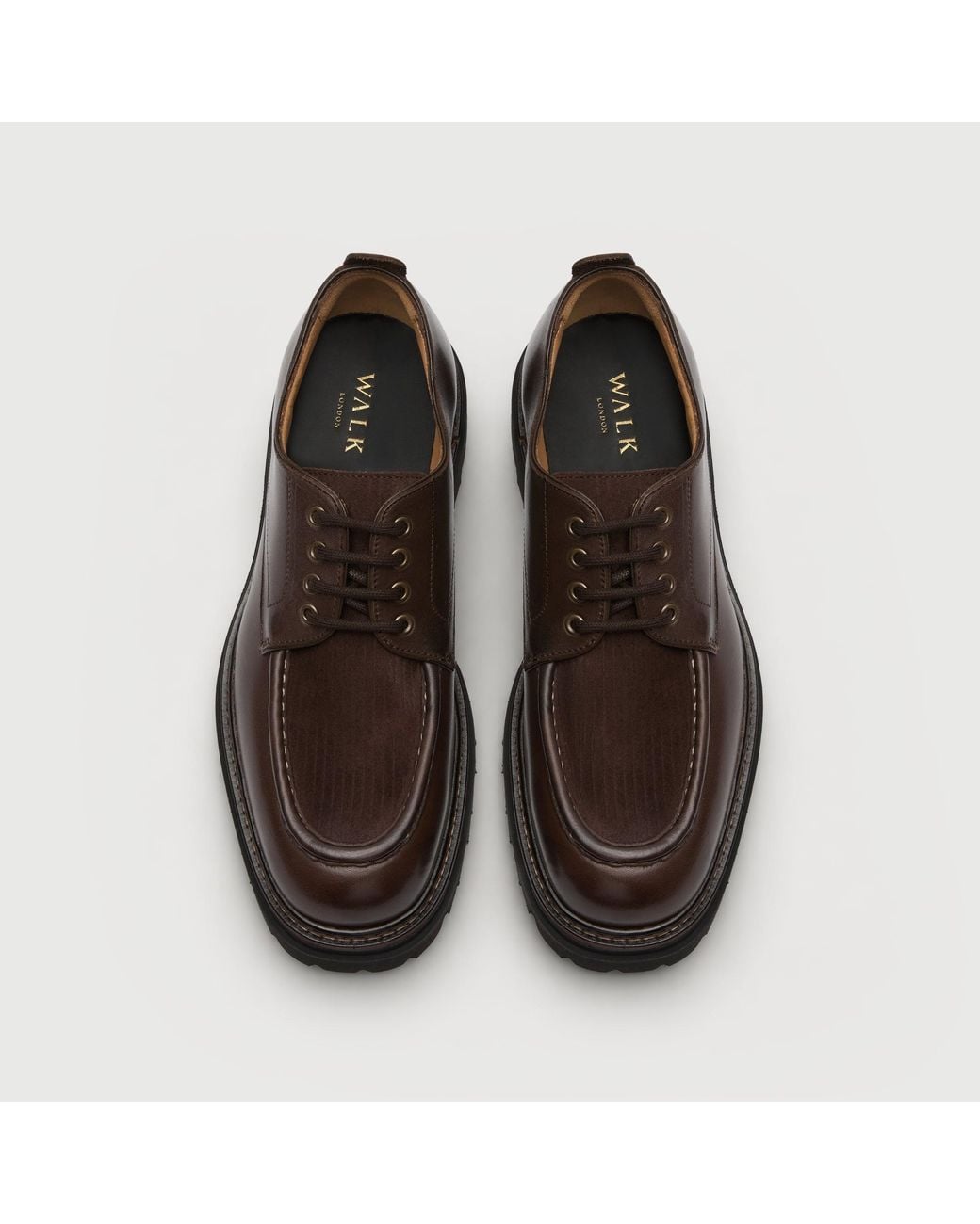 Walk London Black Farringdon Apron Shoe for men