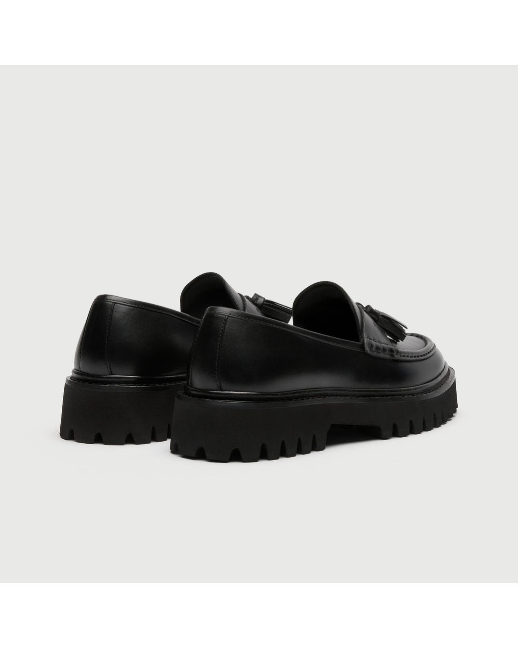 Walk London Black Hopper Tassel Loafer for men