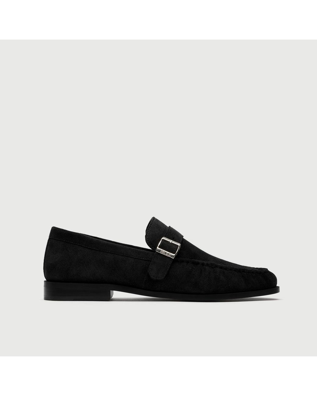 Walk London Black Como Buckle Loafer for men