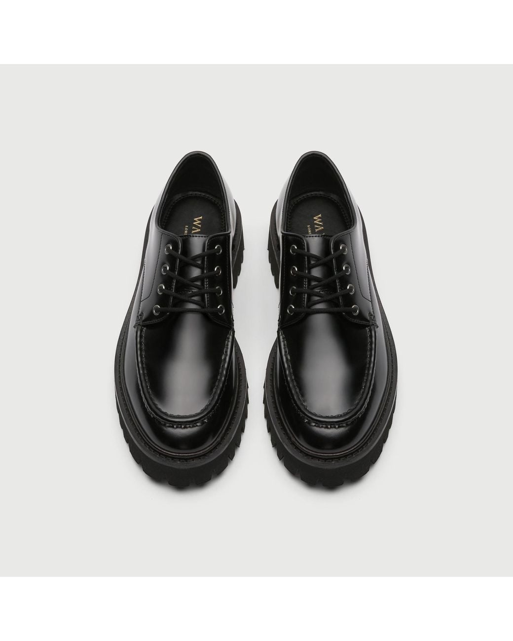Walk London Black Hopper Lace Shoe for men