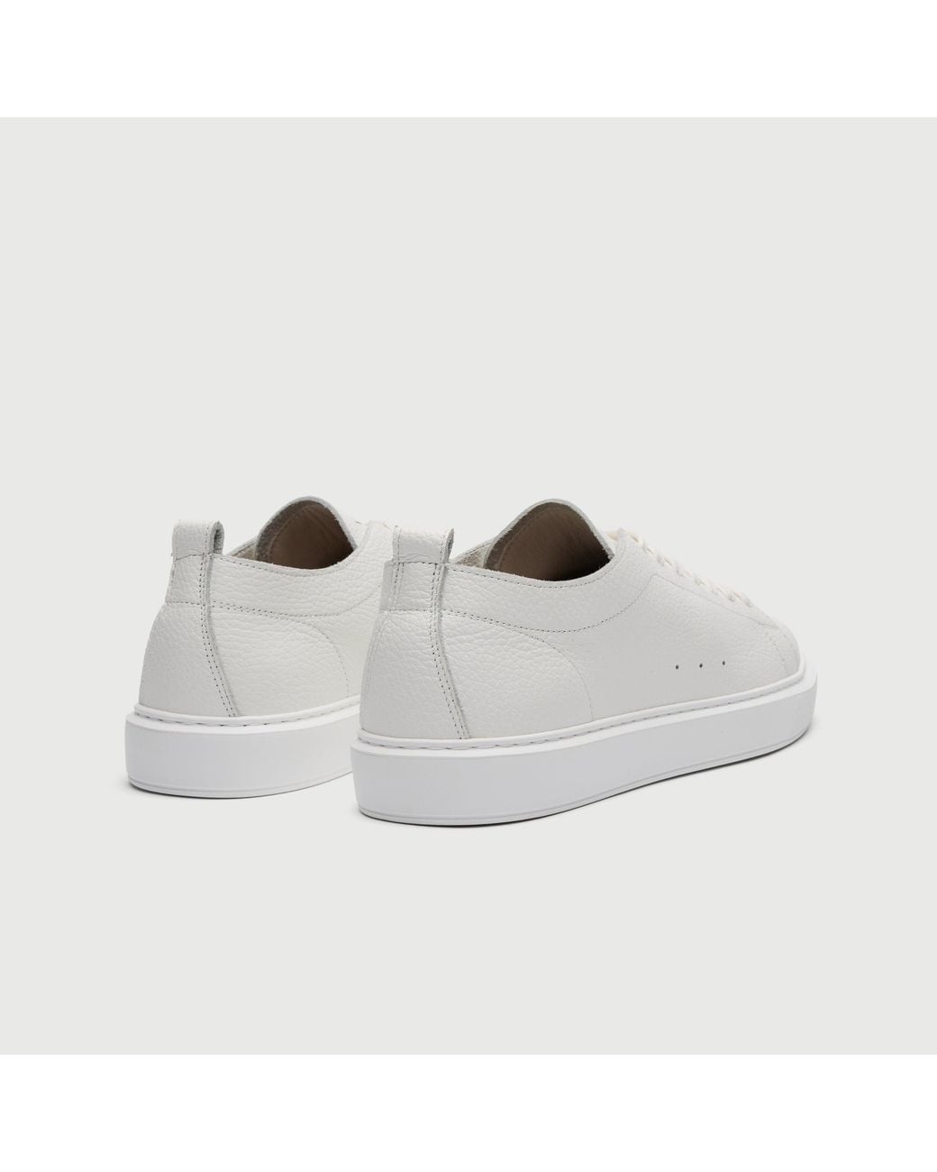 Walk London White Wimbledon Trainer for men