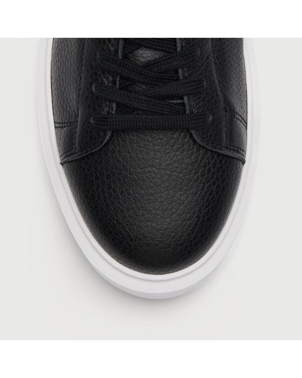 Walk London Black Wimbledon Trainer for men