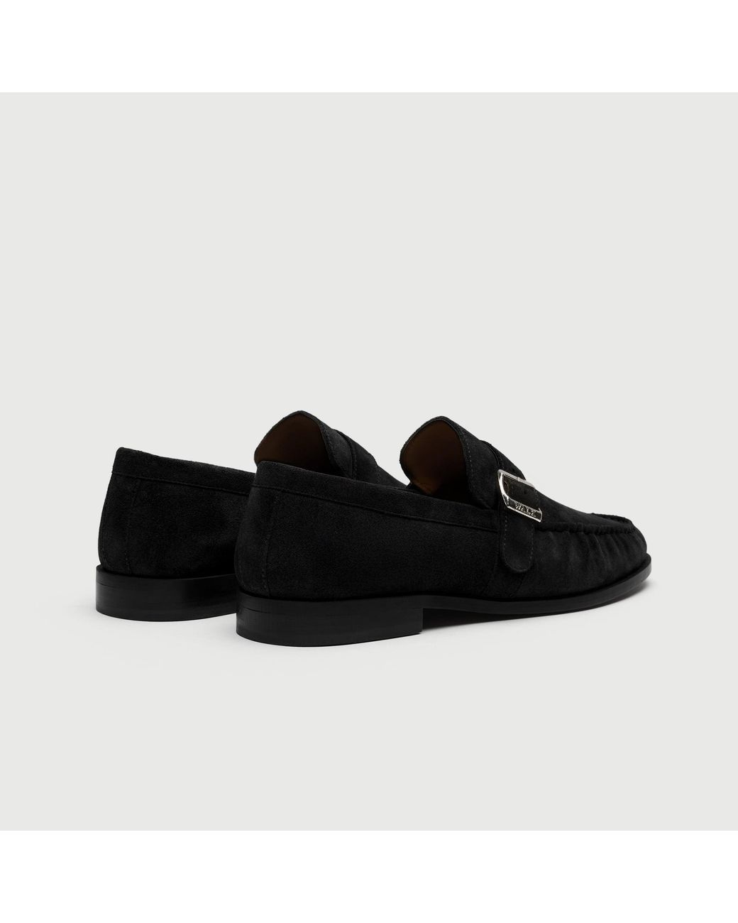 Walk London Black Como Buckle Loafer for men