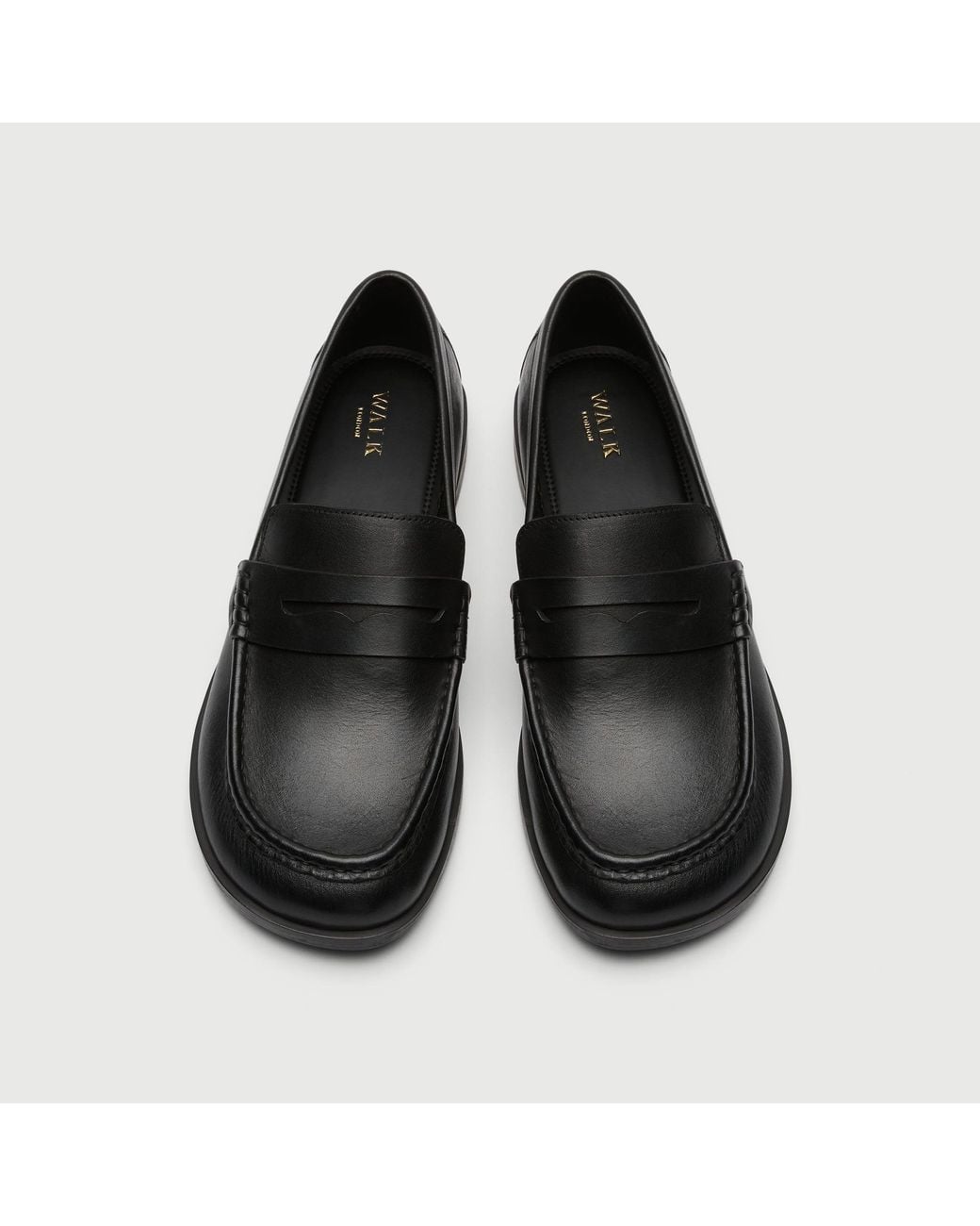 Walk London Black Roma Saddle Loafer for men