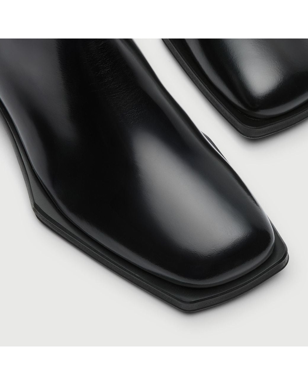 Walk London Black Abbey Zip Up Cuban Heel Boot for men
