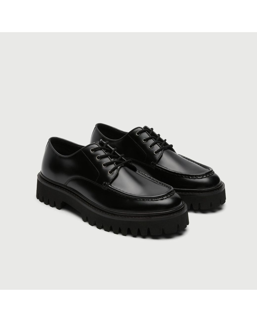 Walk London Black Hopper Lace Shoe for men