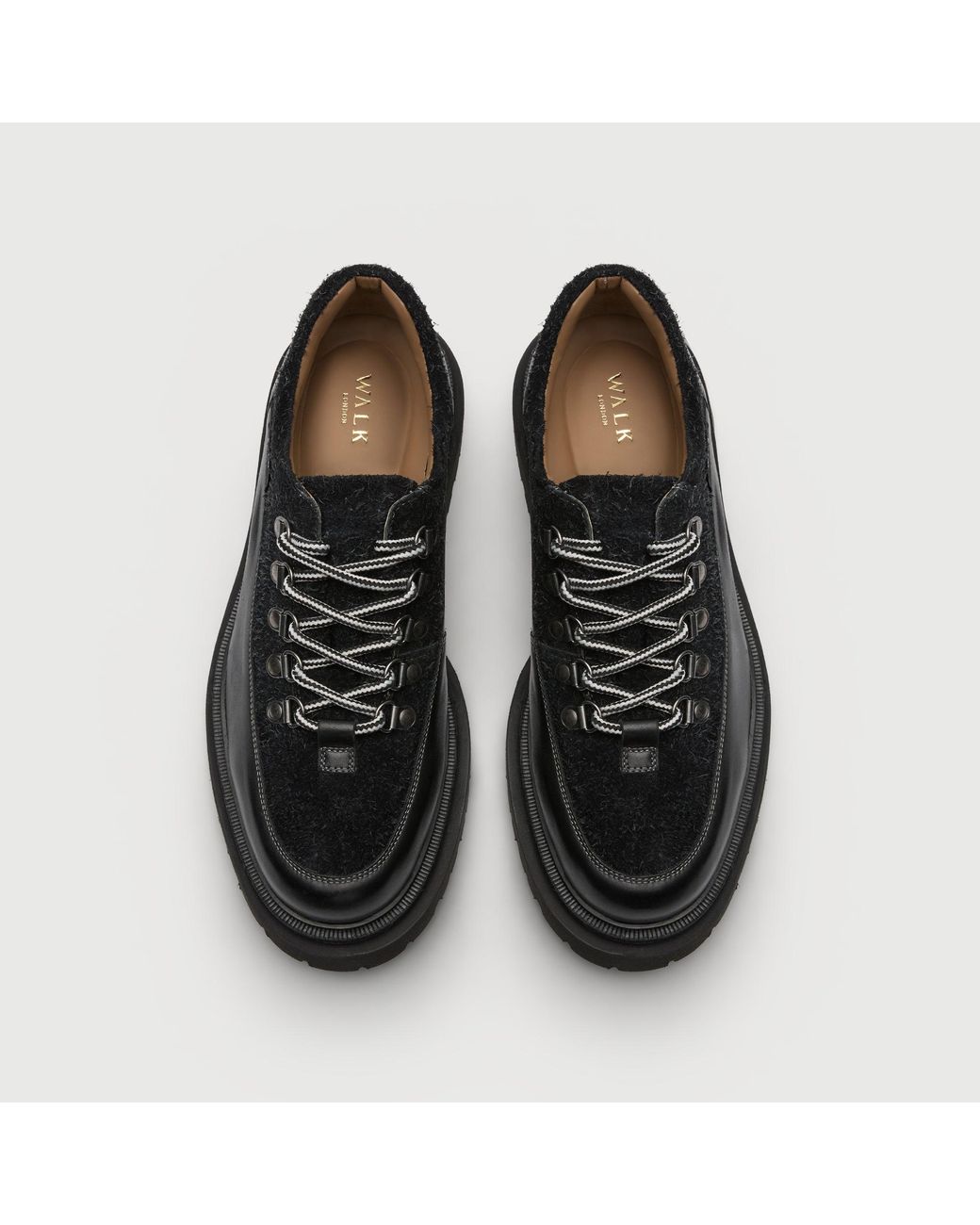 Walk London Black Bethnal Hiking Shoe for men