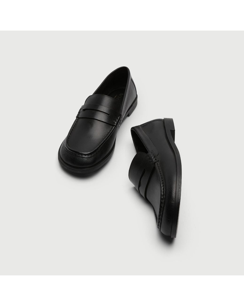 Walk London Black Roma Saddle Loafer for men