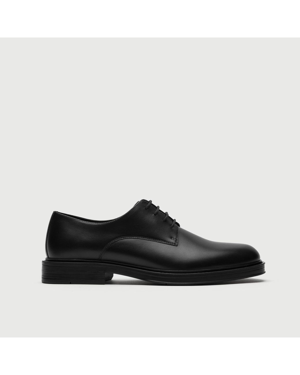 Walk London Black Vincent Derby Shoe for men