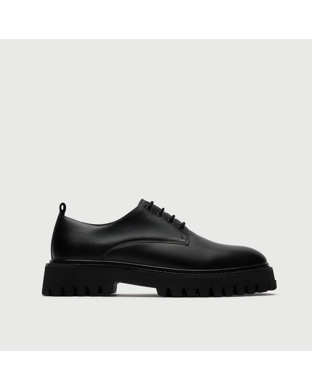 Walk London Black Hopper Derby Shoe for men