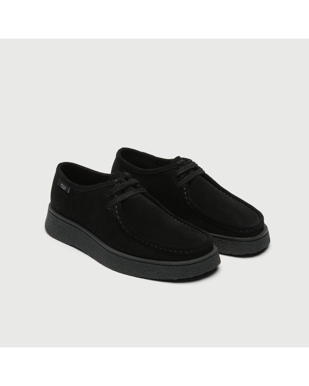 Walk London Black Carnaby Apron Shoe for men