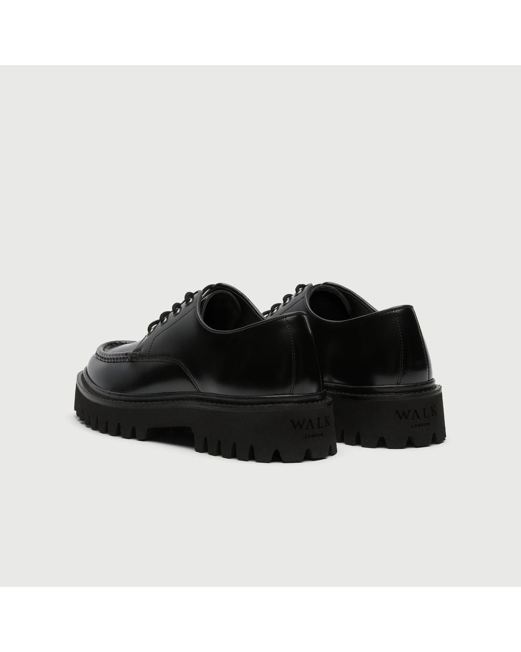 Walk London Black Hopper Lace Shoe for men