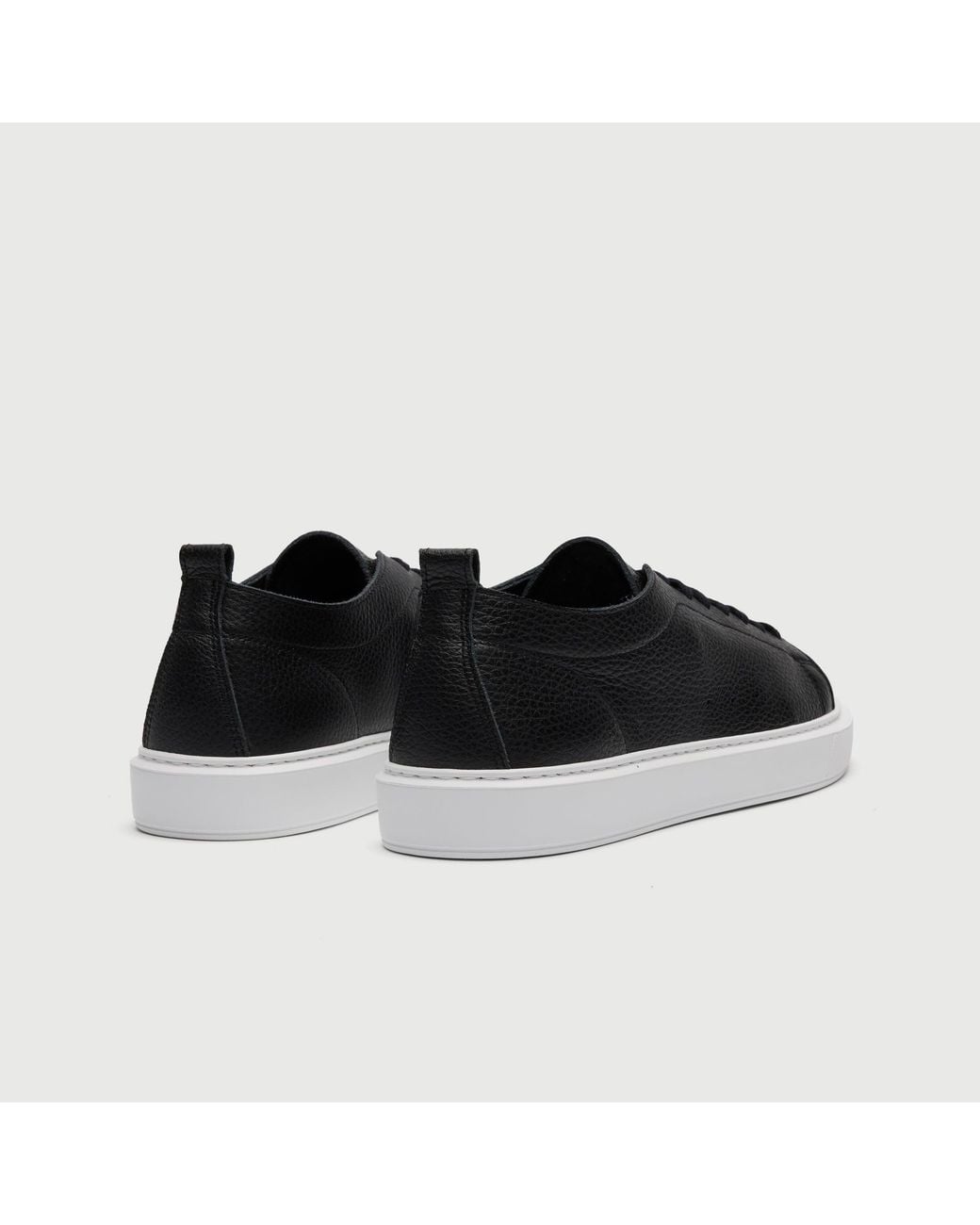 Walk London Black Wimbledon Trainer for men