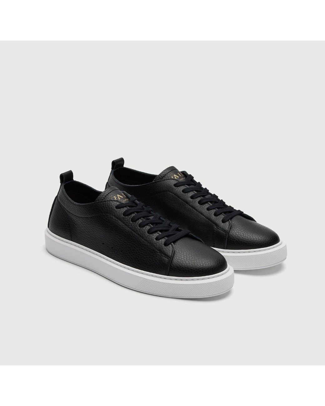 Walk London Black Wimbledon Trainer for men