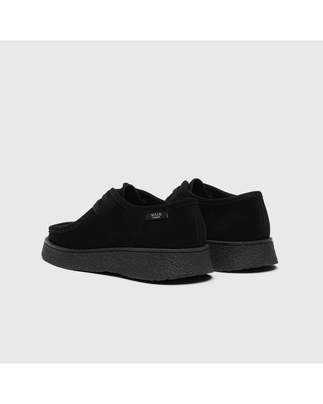 Walk London Black Carnaby Apron Shoe for men
