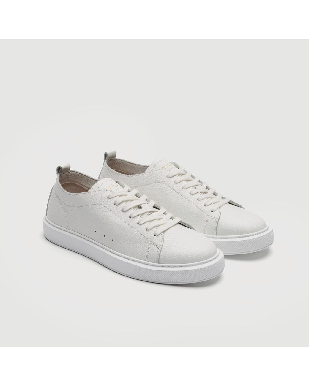 Walk London White Wimbledon Trainer for men