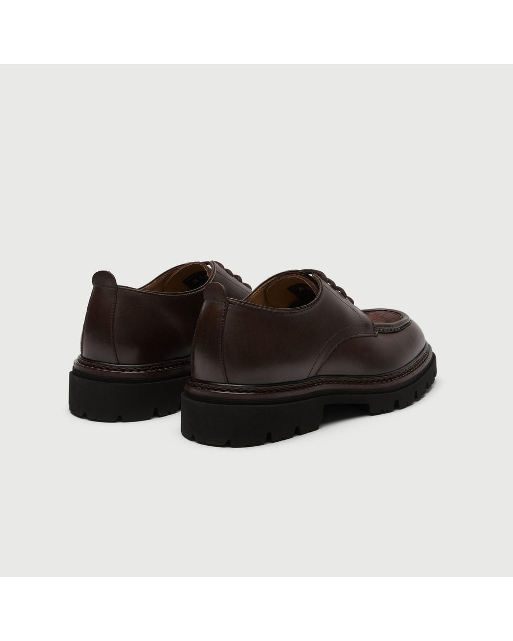 Walk London Black Farringdon Apron Shoe for men