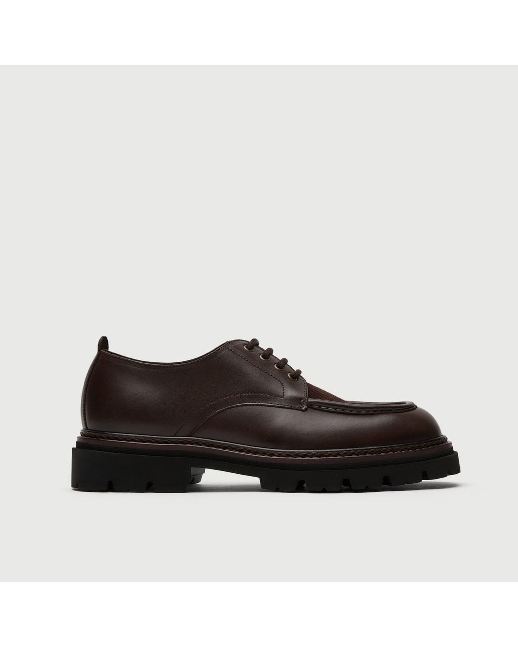 Walk London Black Farringdon Apron Shoe for men