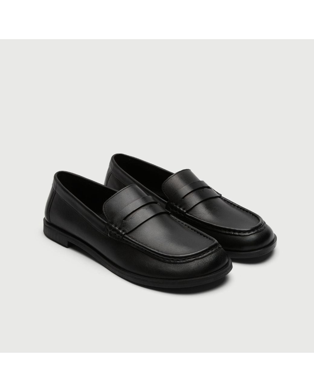 Walk London Black Roma Saddle Loafer for men