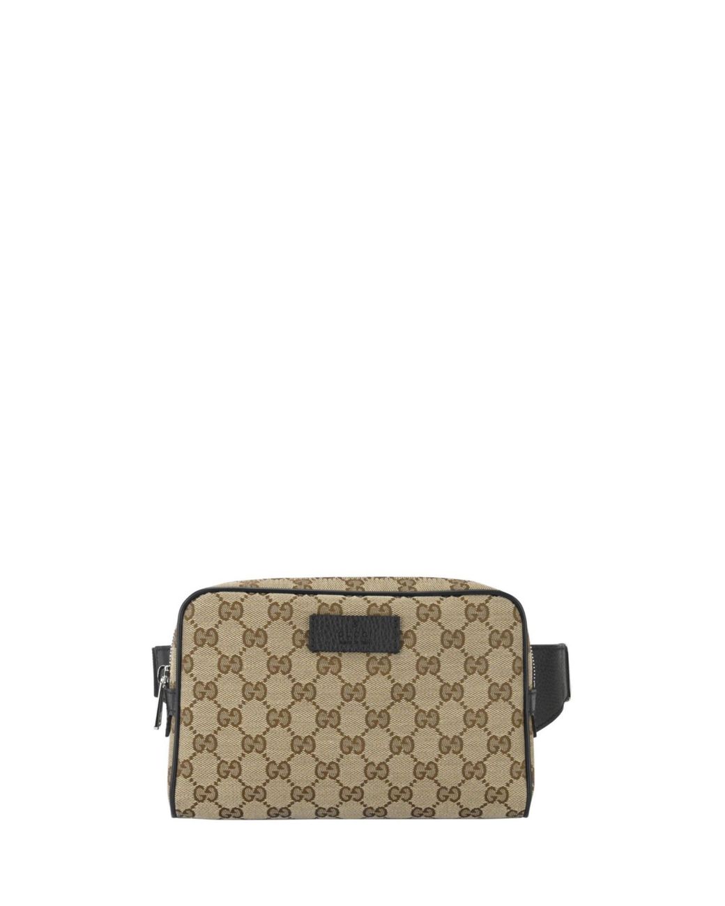 Gucci Black GG Canvas Belt Bag Leather Cloth Cloth ref.139011