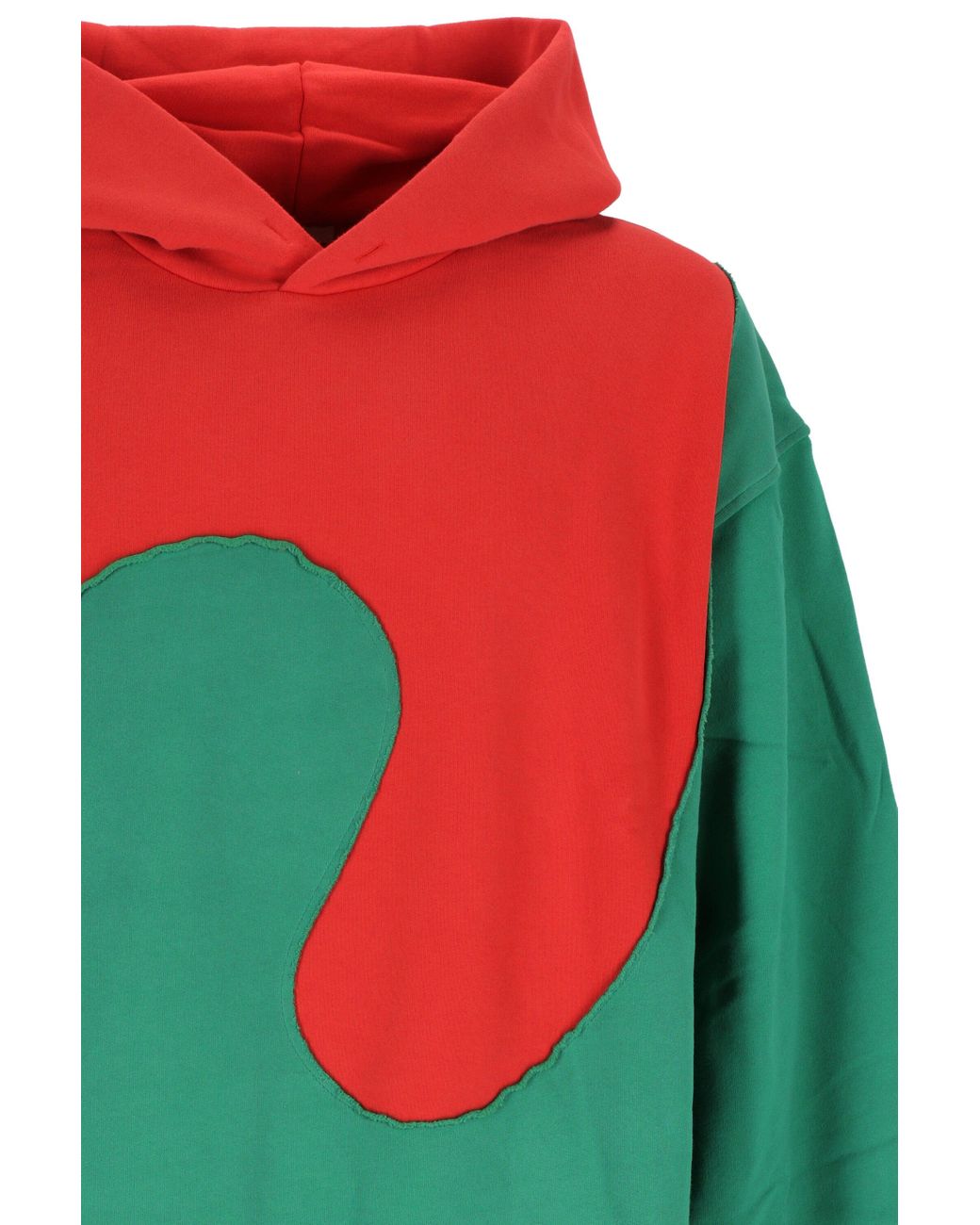 ERL Waves Two-tone Hoodie in Red for Men | Lyst