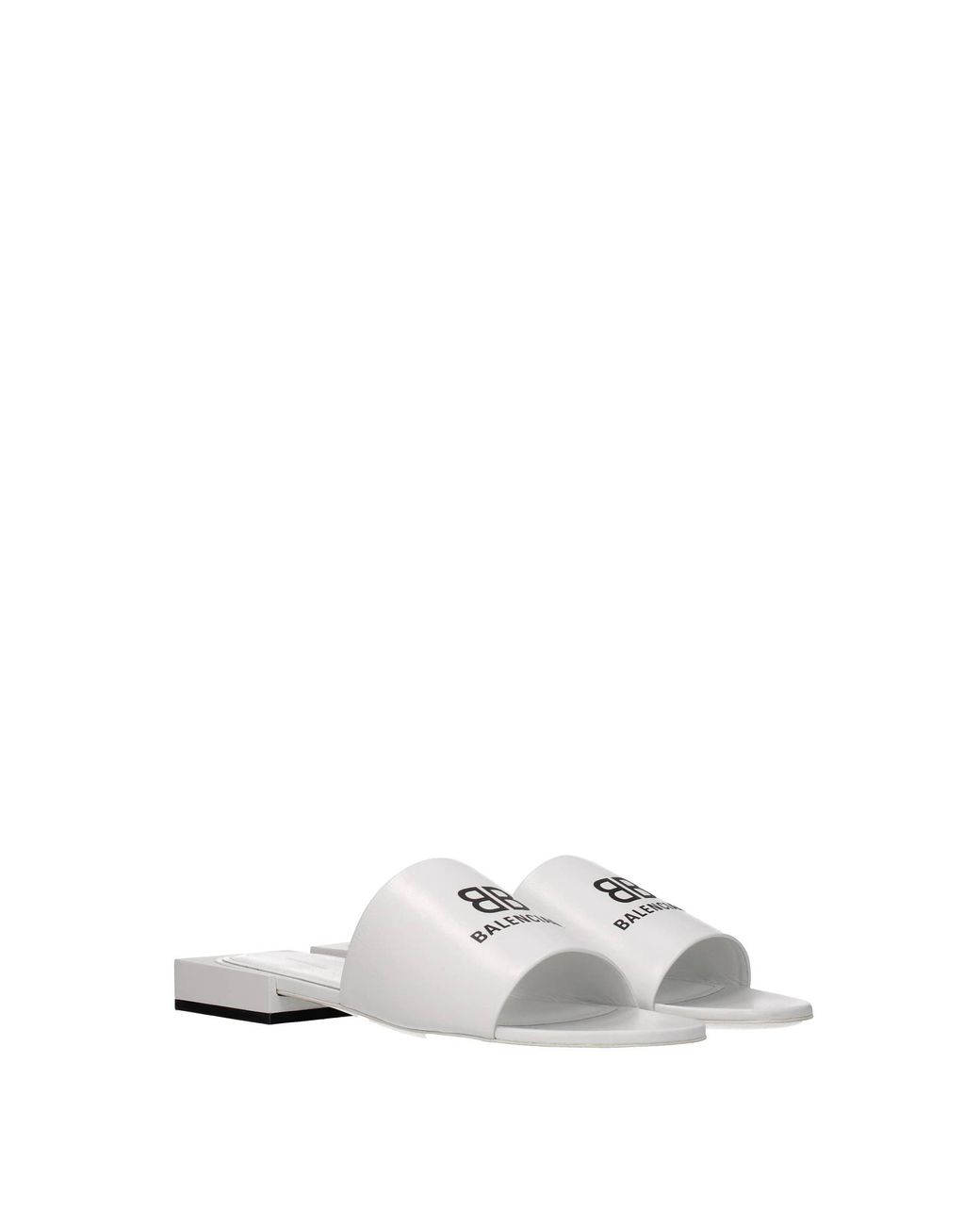 Balenciaga Slippers And Clogs Leather White Optic White Lyst