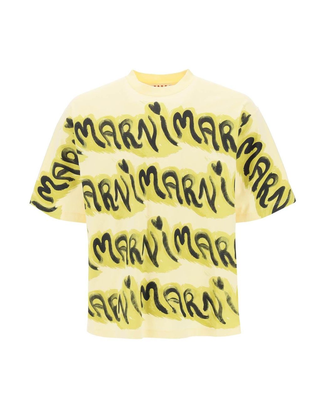 marni--T-Shirt-With-Maxi-Logo-