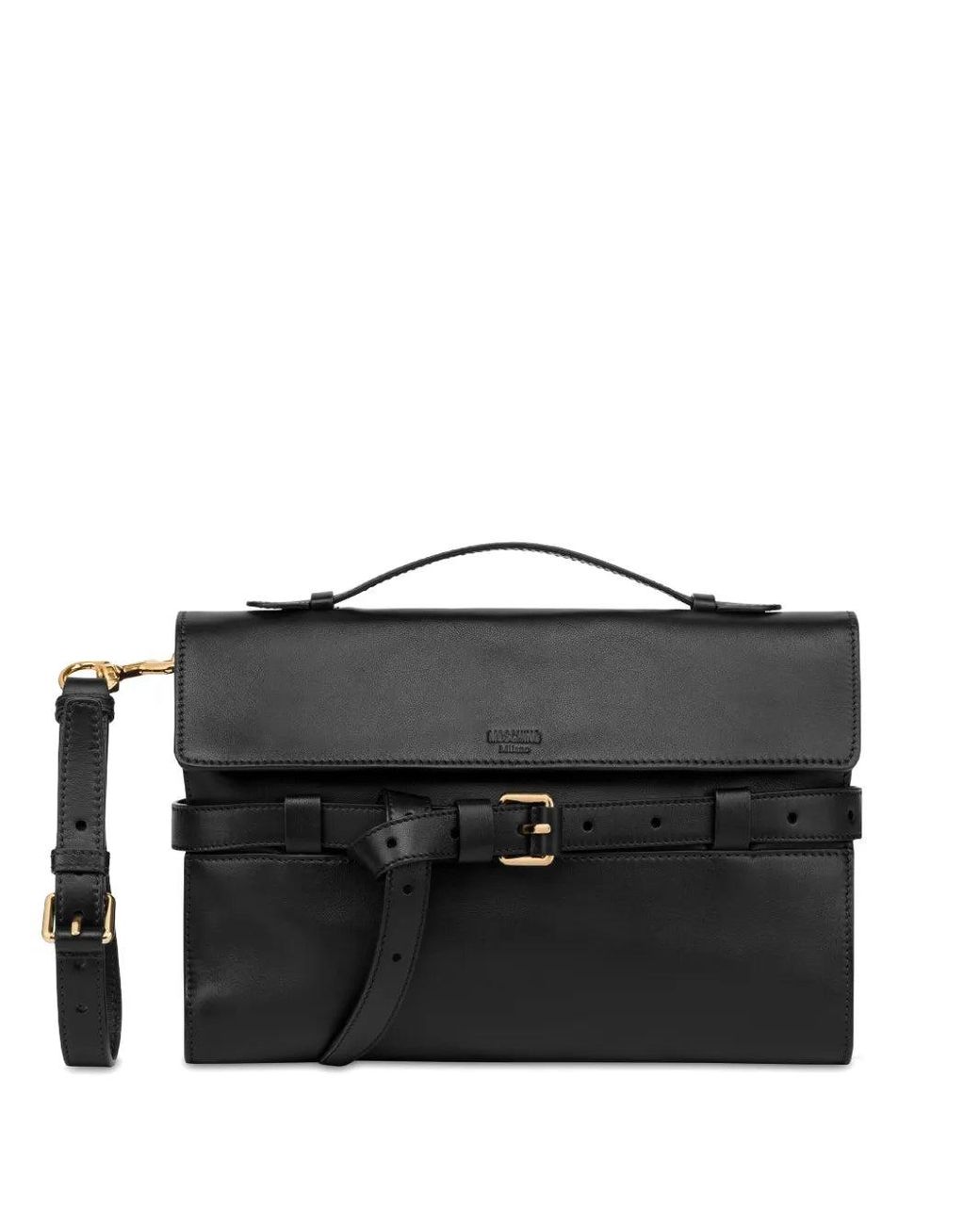 【関税込み】Moschino ブラック Moschino Tie Me トートバッグ Moschino Medium Tie Me Tote Bag | Black | FARFETCH