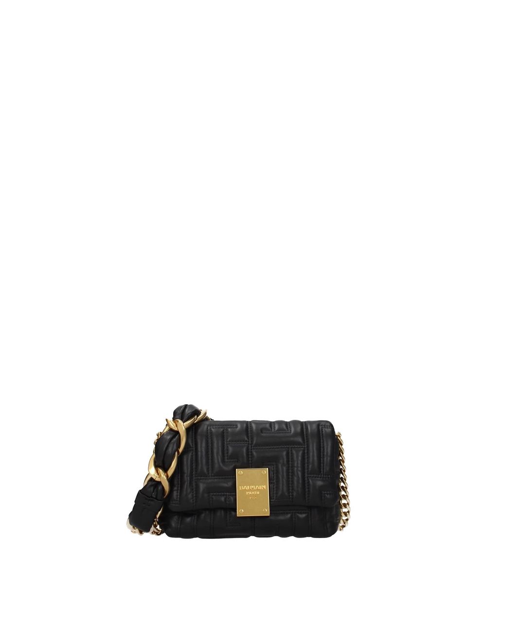 Balmain Crossbody Bag Leather Black Lyst