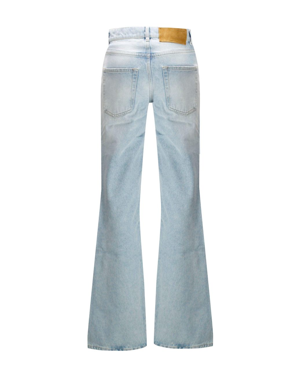 Off-White c/o Virgil Abloh Bleach Baby baggy Flared Jeans in Blue