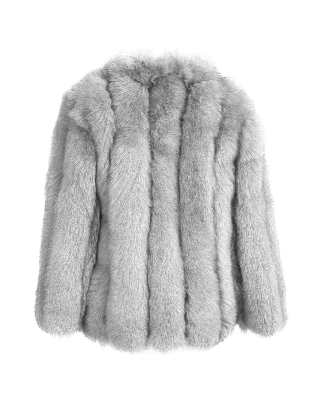 Wanan Touch Reine Gray Fox Fur Jacket | Lyst