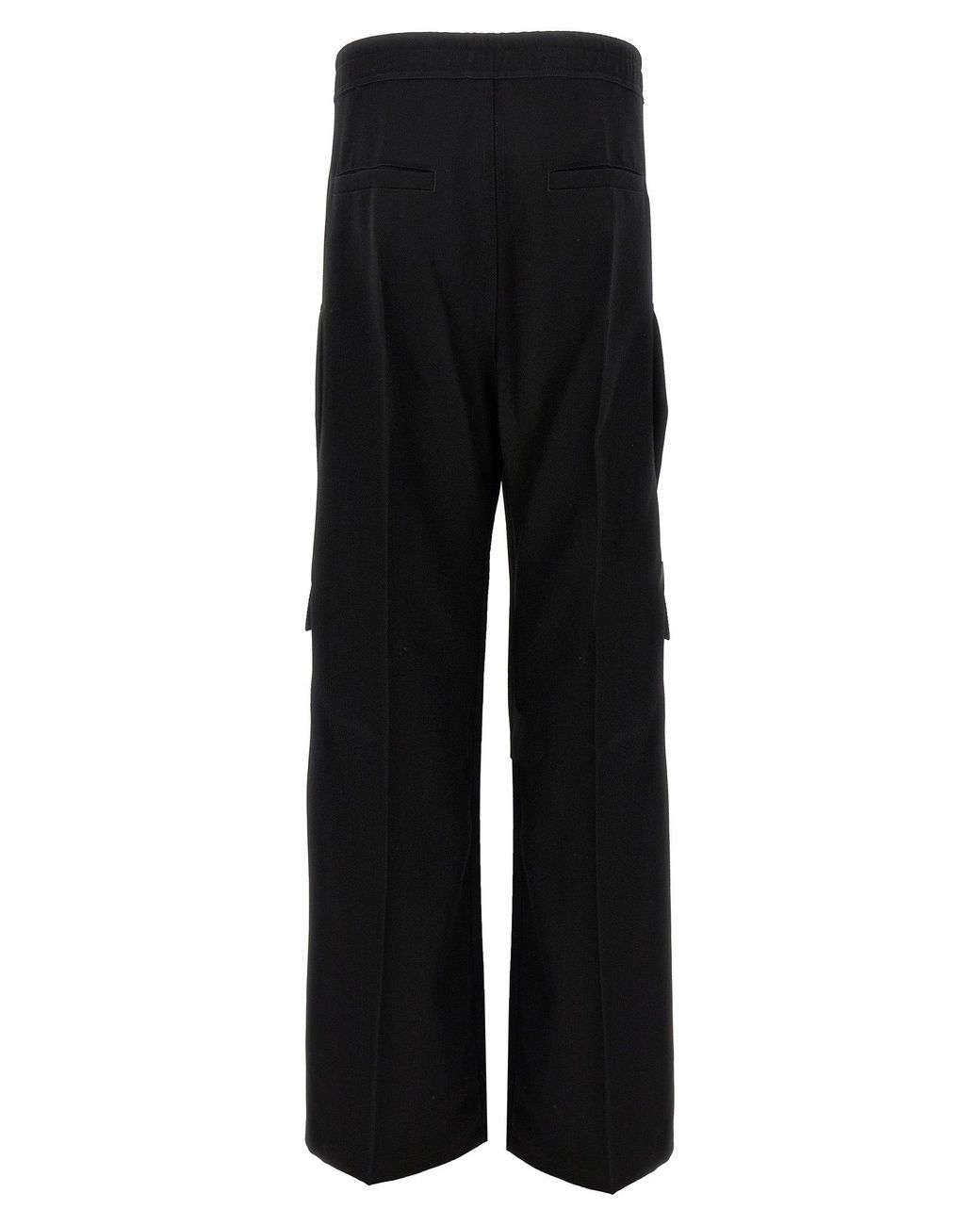 Rick Owens Black Wool Cargobelas Pants for men