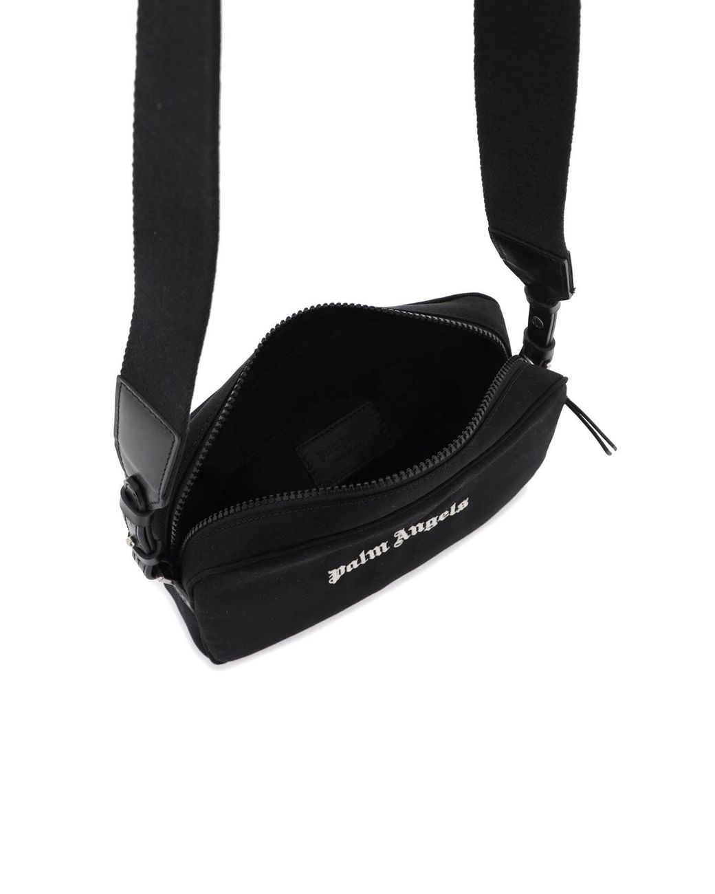 Palm Angels Embroidered Logo Camera Bag With in Black for