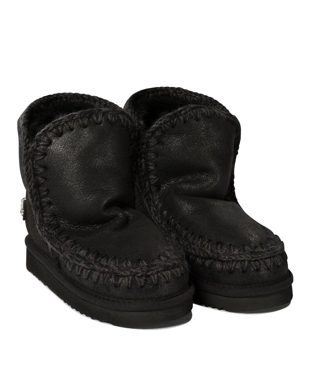 ショートブーツ・ブーティ Mou \"Eskimo 18 with rhinestones logo\" ankle boots Black Mou Eskimo 18 With Rhinestones Logo Ankle Boots in Black