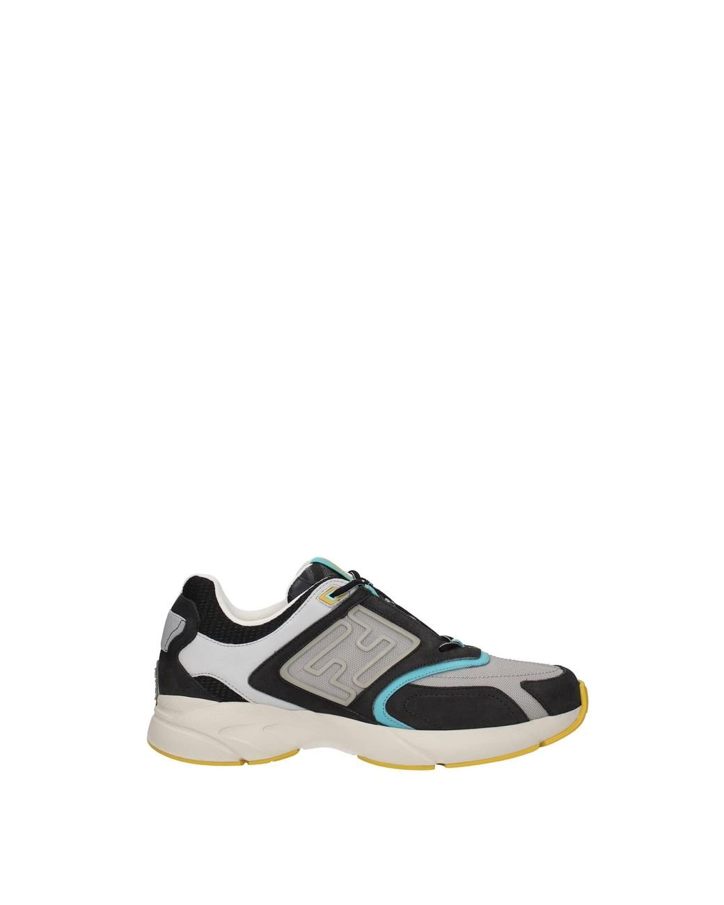 Fendi black outlet fabric sneakers