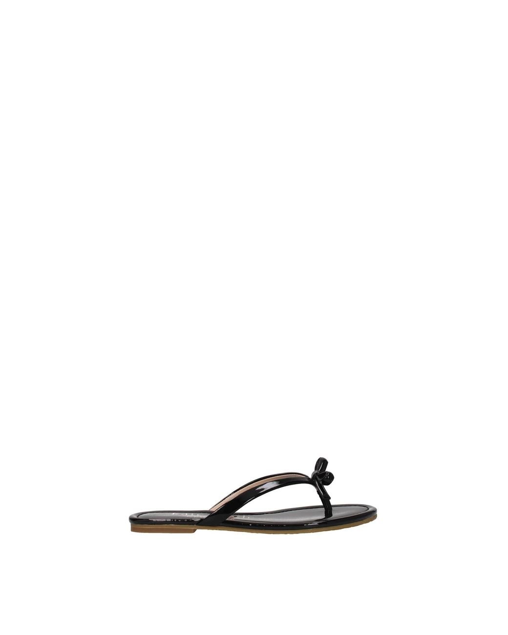 White patent shop leather flip flops