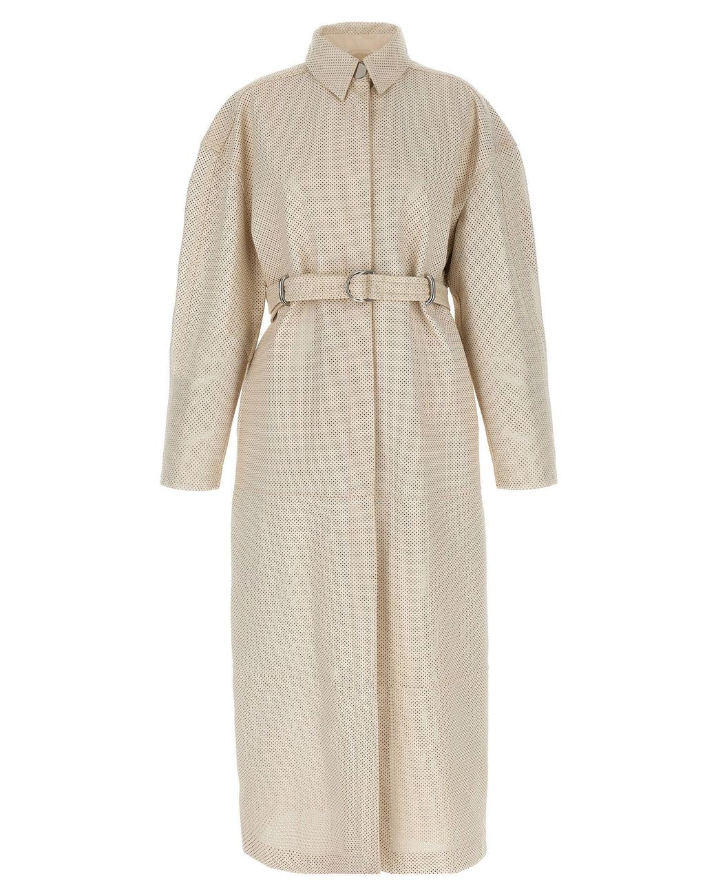 【関税込み】sportmax ANTIOPE1234' TRENCH COAT Sportmax 'Antiope1234' Trench Coat in Natural | Lyst