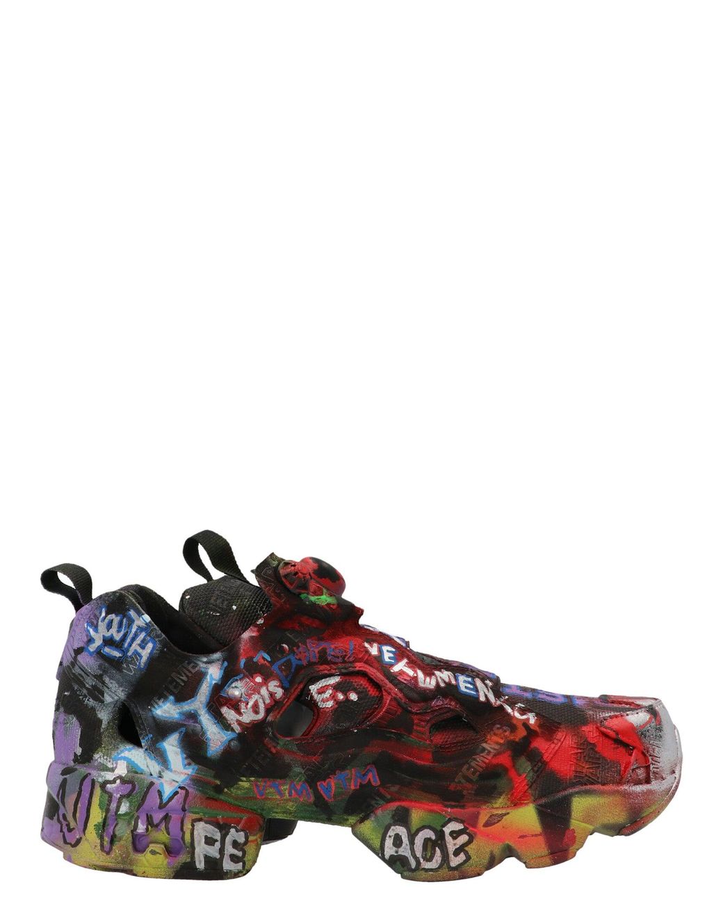 Vetements Graffiti Hand Painted Instapump Fury X Reebok Sneakers | Lyst