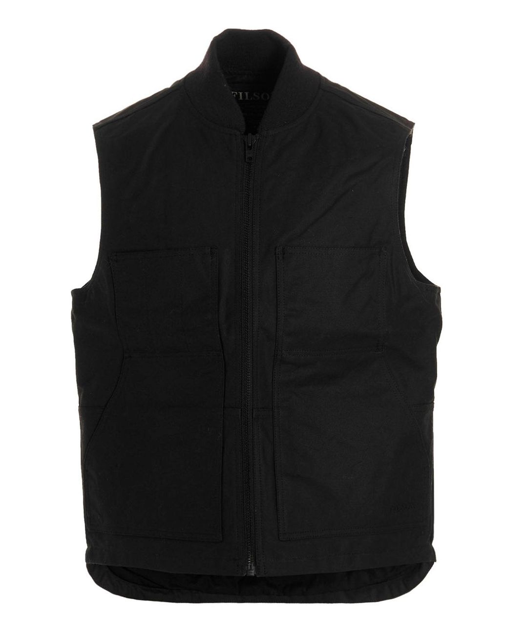 Filson 'tin Cloth Insulated Work' Sleeveless Jacket in Black for Men Lyst