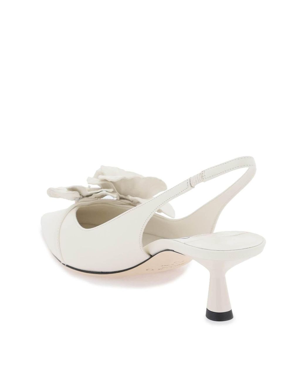 Jimmy Choo Amita Flowers 45 Slingback Pumps in White | Lyst Jimmy Choo Amita Flowers 45 Slingback Pumps in White | Lyst