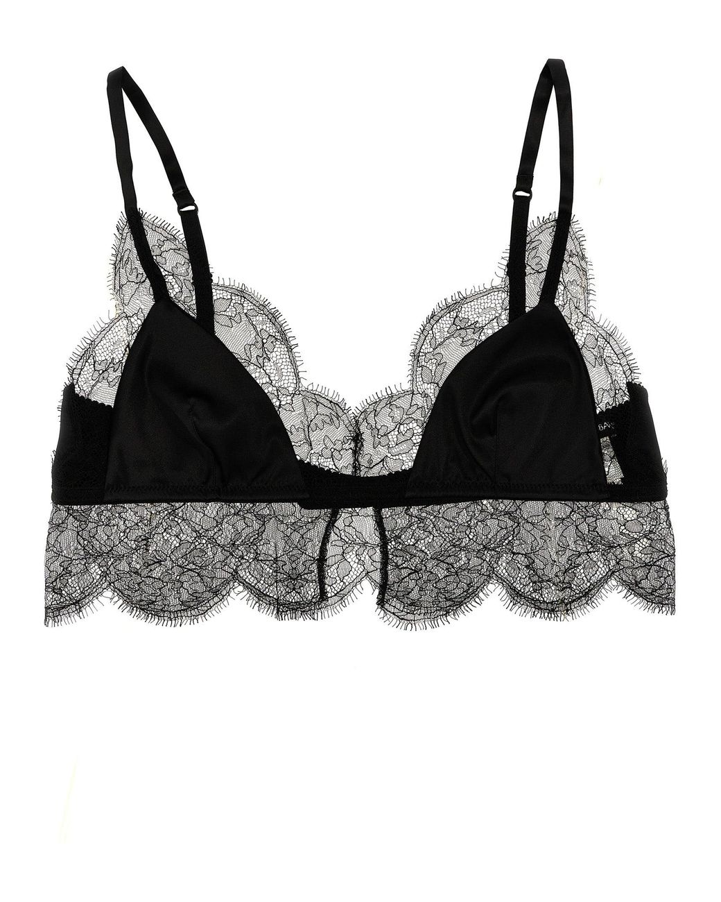 Dolce & Gabbana Lace Satin Bra Underwear, Body in Black