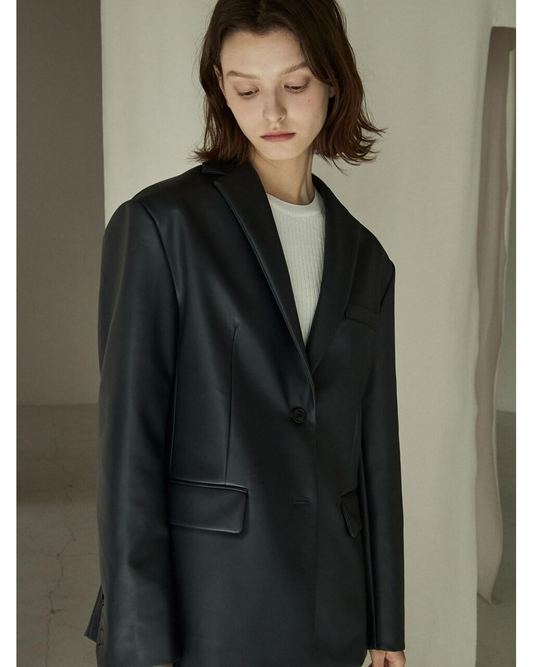 OUIE Mannish Leather Jacket | Lyst Canada
