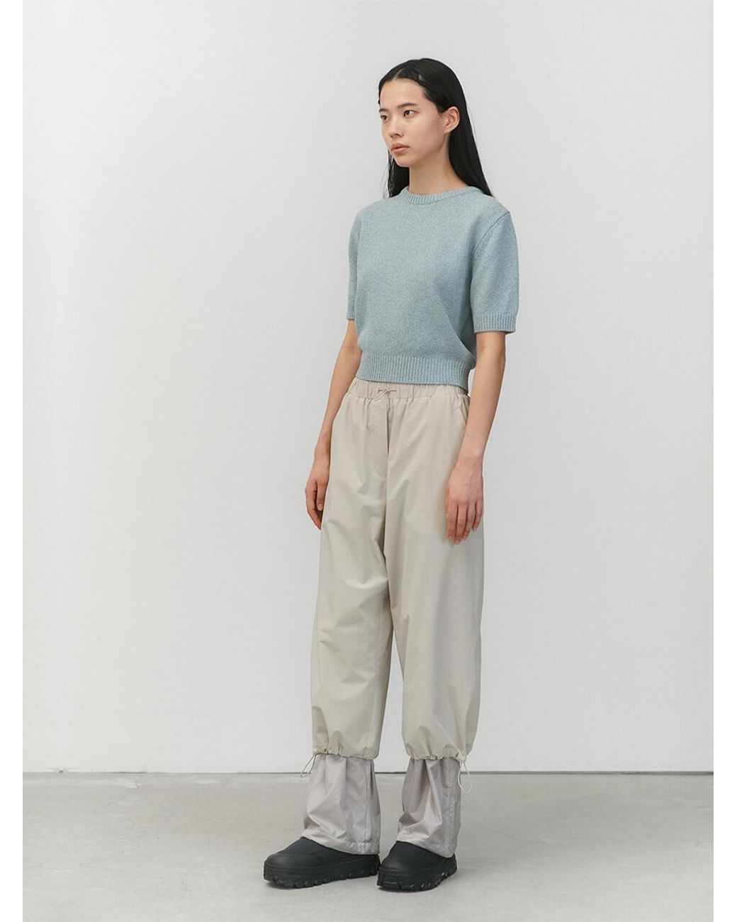 Amomento Drawstring Layered Pants in White | Lyst