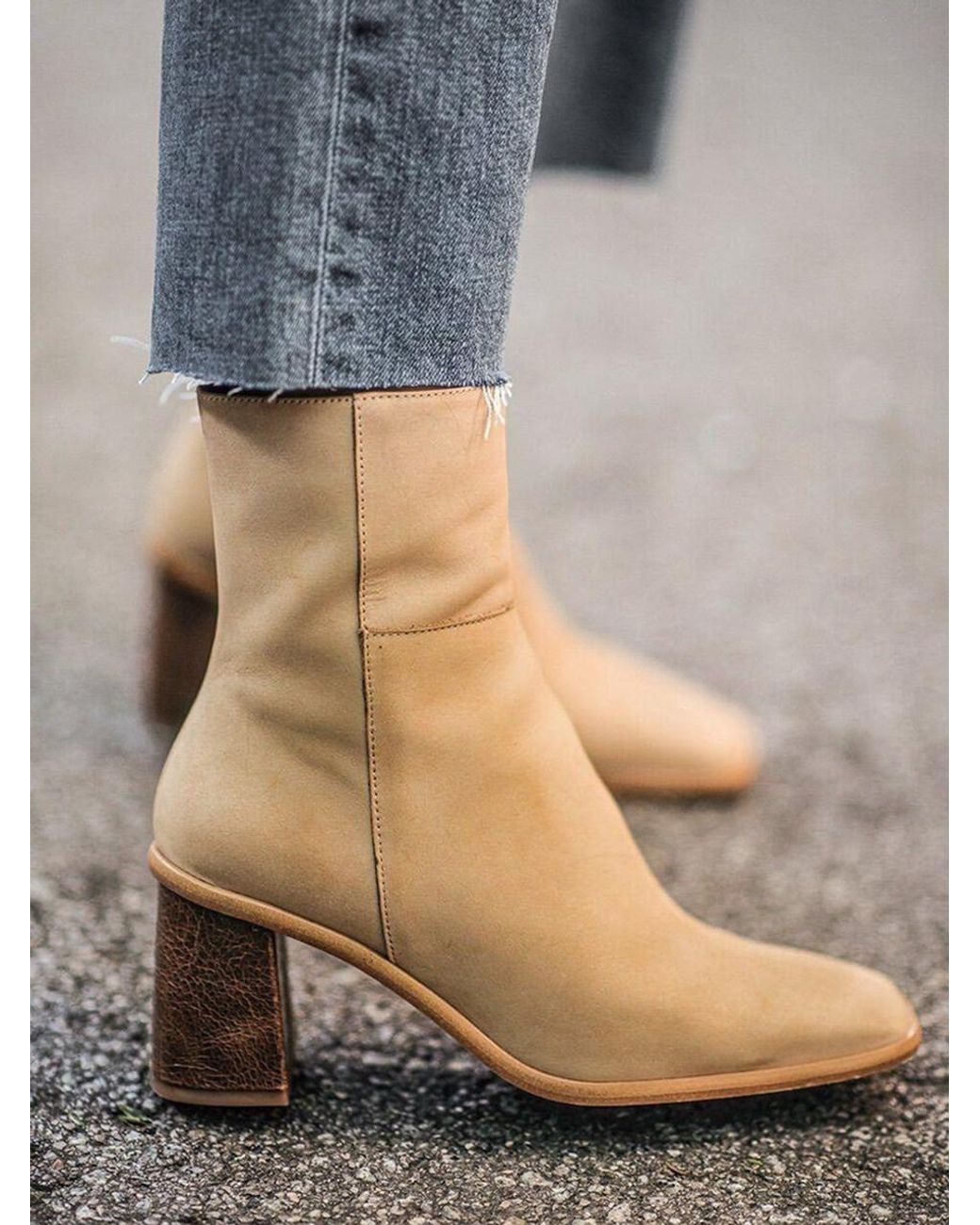 alohas west boot with block heel